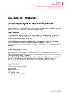 Merkblatt ab Java 8 Update 91