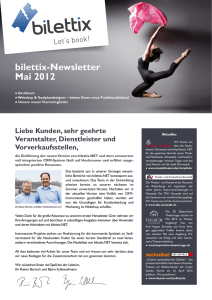 bilettix-Newsletter Mai 2012