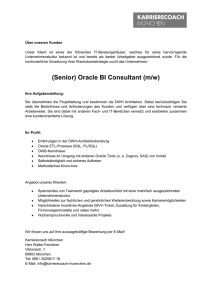 (Senior) Oracle BI Consultant (m/w) - Karrierecoach