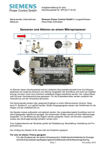 Sensoren und Aktoren an einem Mikroprozessor