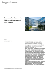 Fraunhofer-Center für Silizium