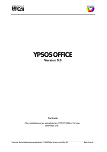 Die Installation eines YPSOS Office