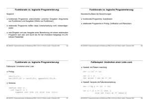 Funktionale vs. logische Programmierung