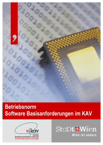 KAV-IT BN-003 Software Basisanforderungen 2016