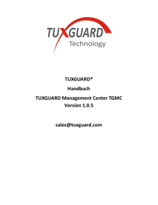 TUXGUARD® Handbuch TUXGUARD Management Center TGMC