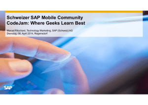 Schweizer SAP Mobile Community CodeJam: Where Geeks Learn