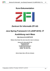 Kurs-Dokumentation Zentrum für Informatik ZFI AG Java Spring