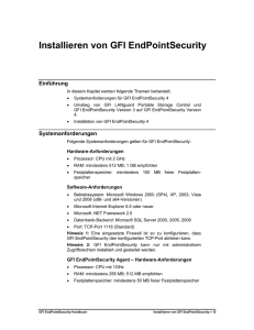 Installieren von GFI EndPointSecurity