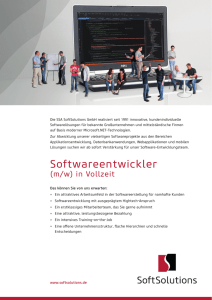 Softwareentwickler - SSA SoftSolutions GmbH