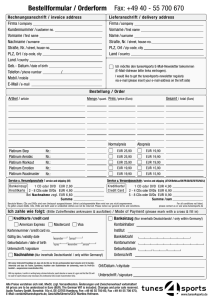 Bestellformular / Orderform Fax: +49 40 - 55 700 670