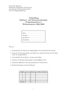 WS 2004/2005 - pi4 - Universität Mannheim