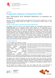 Programm Demenz Prävention-PDP