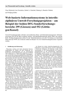 Web-basierte Informationssysteme in interdis