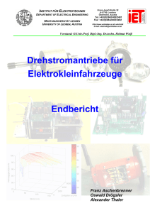 Drehstromantriebe für Elektrokleinfahrzeuge Endbericht