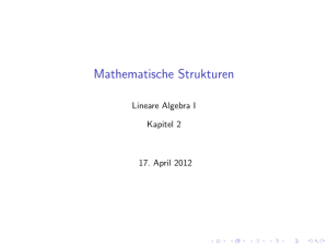 vorlesung 2 - TU Berlin - Institut für Mathematik