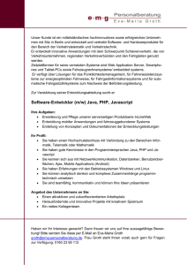 Software-Entwickler (m/w) Java, PHP, Javascript