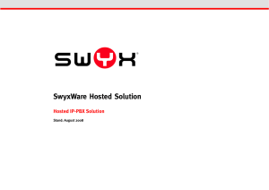 SwyxWare Hosted Solution Dokumentation