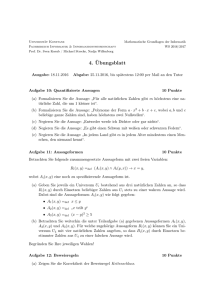 4. Übungsblatt - Theoretische Informatik @ Universität Konstanz