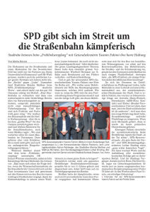 SPD gibt sich im Streit um die Straßenbahn kämpferisch JA?Da