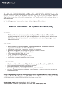 Software Entwickler/in – MS Dynamics NAVISION (m/w)