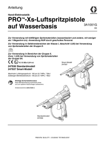 3A1001G - Manual Electrostatic Xs Waterborne Air Spray Gun