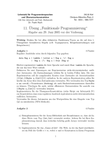 11.¨Ubung ” Funktionale Programmierung“