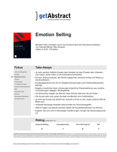 Emotion Selling - one
