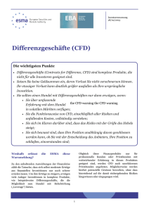 Differenzgeschäfte (CFD) (28.02.2013)