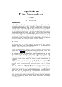 Lange Nacht des Python Programmierens