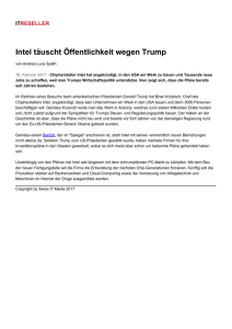 Intel täuscht Öffentlichkeit wegen Trump