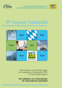IPP Integrierte Produktpolitik - Bayerisches Staatsministerium für
