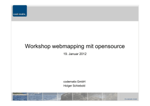 Workshop webmapping mit opensource
