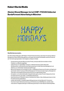 (Senior) Brand Manager (m/w) CHIP Digital bei BurdaForward
