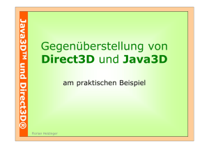 Gegenüberstellung von Direct3D und Java3D