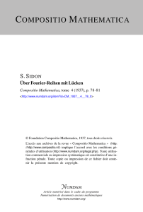 Über Fourier-Reihen mit Lücken