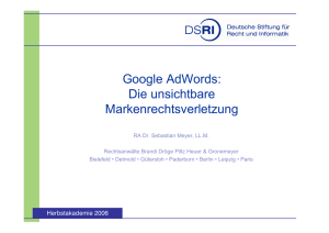 Google AdWords: Die unsichtbare Markenrechtsverletzung