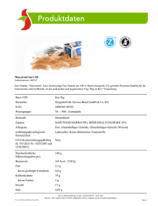Maccaroni kurz SB Basis VPE: Ktn 5kg Hersteller: Hergestellt für
