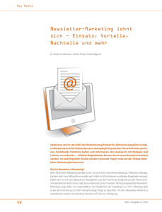Newsletter-Marketing lohnt sich – Einsatz, Vorteile, Nachteile und