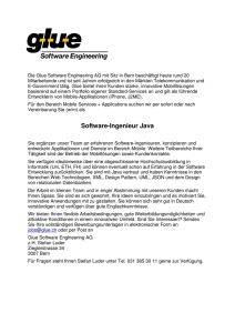 Software-Ingenieur Java - Glue Software Engineering AG
