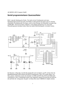 Seriell programmierbarer Quarzoszillator