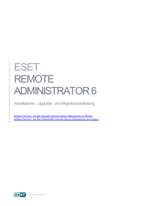 ESET Remote Administrator - Installation and Upgrade Guide