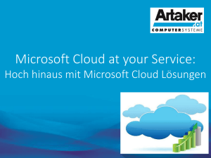 Microsoft Cloud at your Service