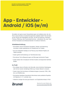 App - Entwickler - Android / iOS (w/m)