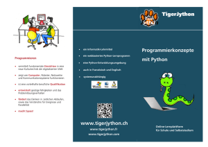 Programmierkonzepte mit Python www.tigerjython.ch