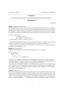 Übungsblatt 9 - Programmiersprachen