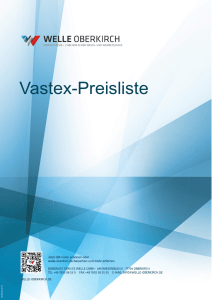 Preisliste Vastex März 2015