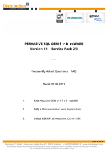 PERVASIVE SQL OEM für BüroWARE Version 11