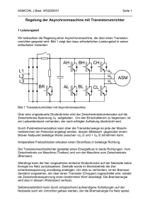 Regelung der Asyn˜chronma˜schine mit Transistorumrichter