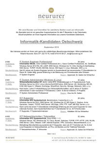 Informatik-Kandidaten Ostschweiz