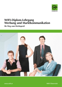 WIFI-Diplom-Lehrgang Werbung und Marktkommunikation
